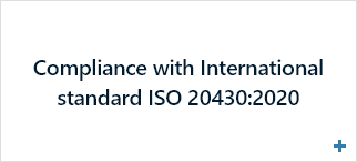 Compliance with International standard ISO 20430:2020